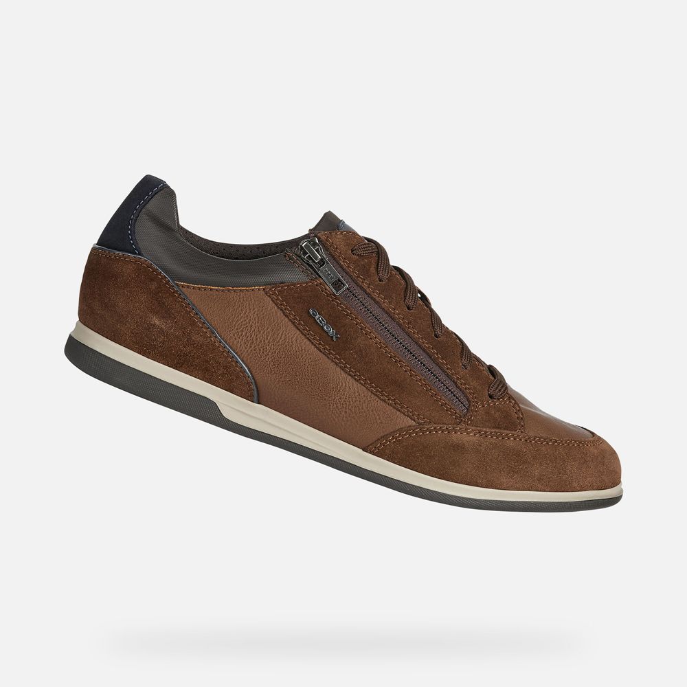 Tenis Geox Homem Marrom Escuro - Renan - TBLIP9320